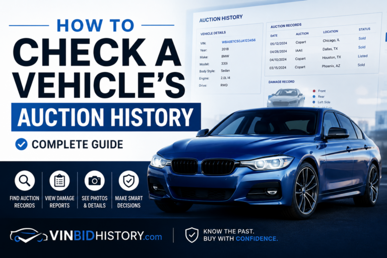 How to Check a Vehicle’s Auction History (Complete Guide)
